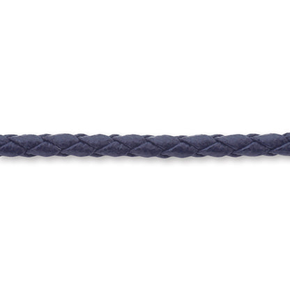 4-stripe leather cord navy blue