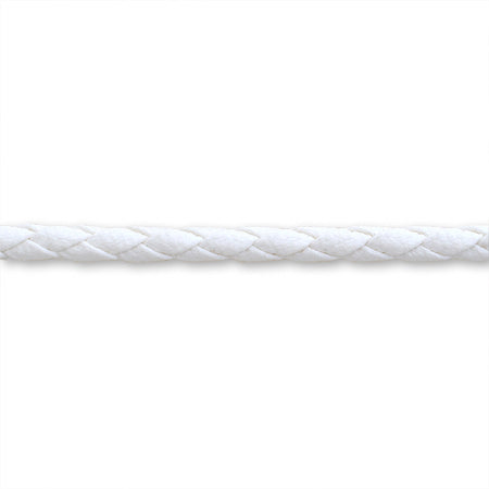 4-piece leather cord white