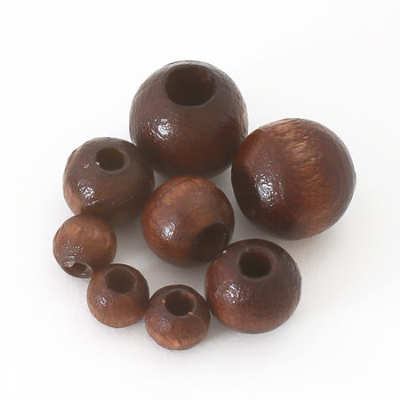 Wood beads No.3 (dark brown)
