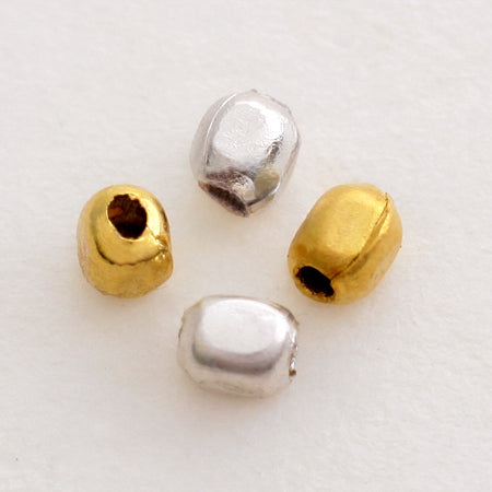 Metal beads 2 rhodium color