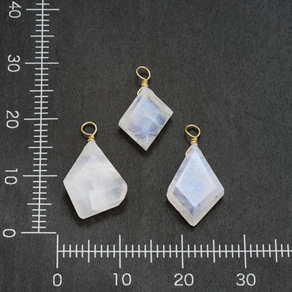 Natural stone glasses fastened charm slices rainbowhome stone (natural)