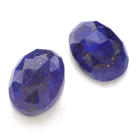 Natural stone loose oval lapis lazuli (rose cut)