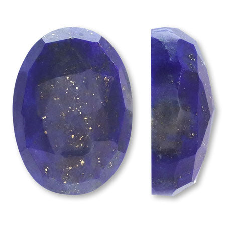 Natural stone loose oval lapis lazuli (rose cut)