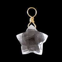 Natural stone glasses fastening charm star crystal (natural)