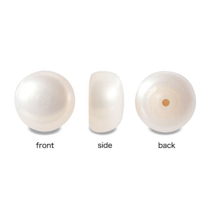 Freshwater pearl button single hole white