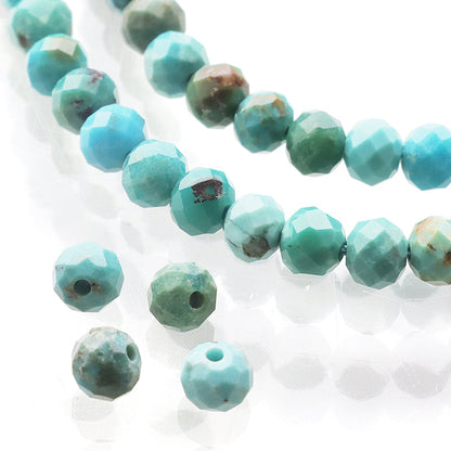 Natural stone button cut turquoise (natural)