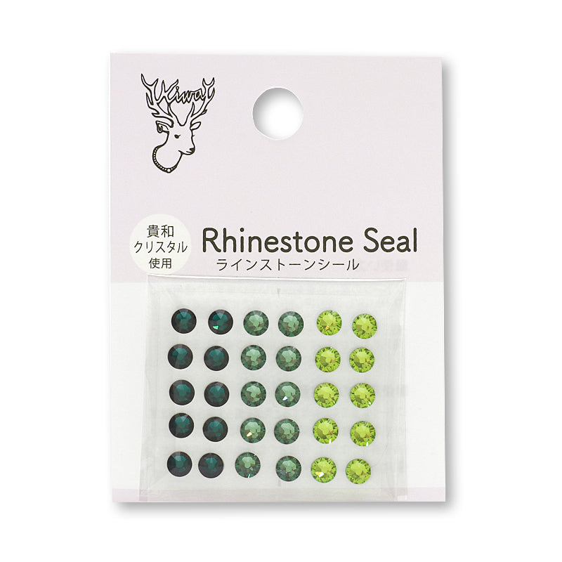 Rhinestone seal green MIX