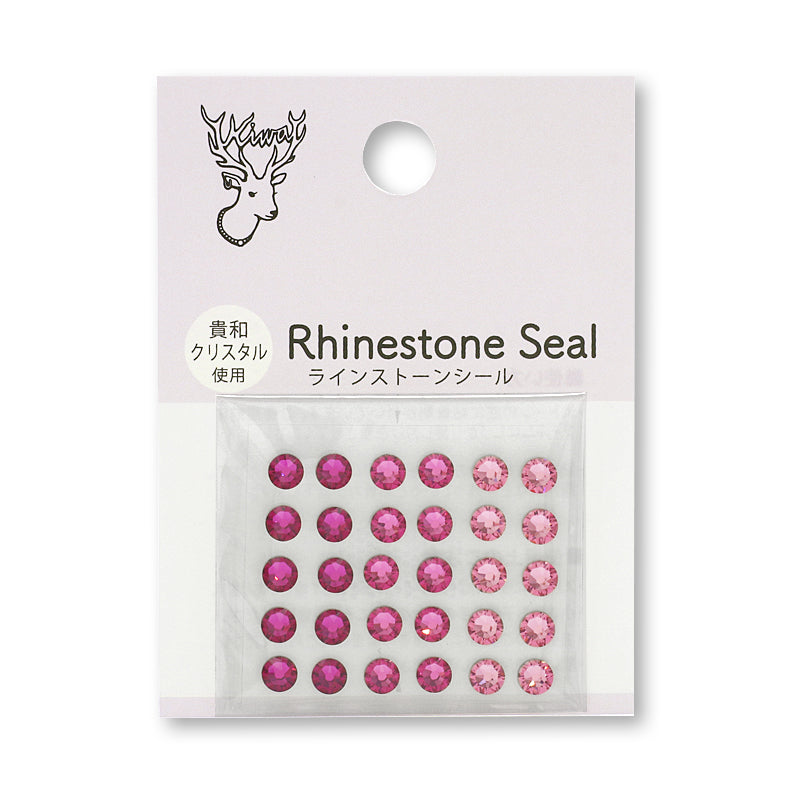 Rhinestone seal pink mix