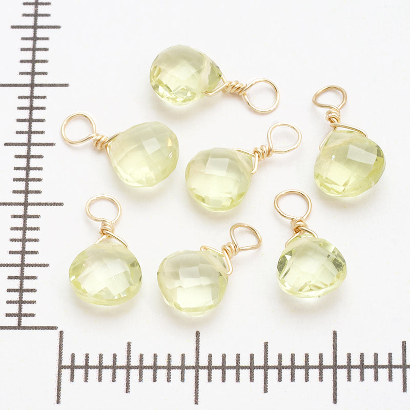 Natural stone glasses fastening charm Maron cut lemactor (natural)