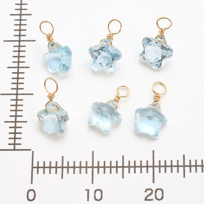 Natural stone glasses fasteners charm star cut sky blutpers (natural)