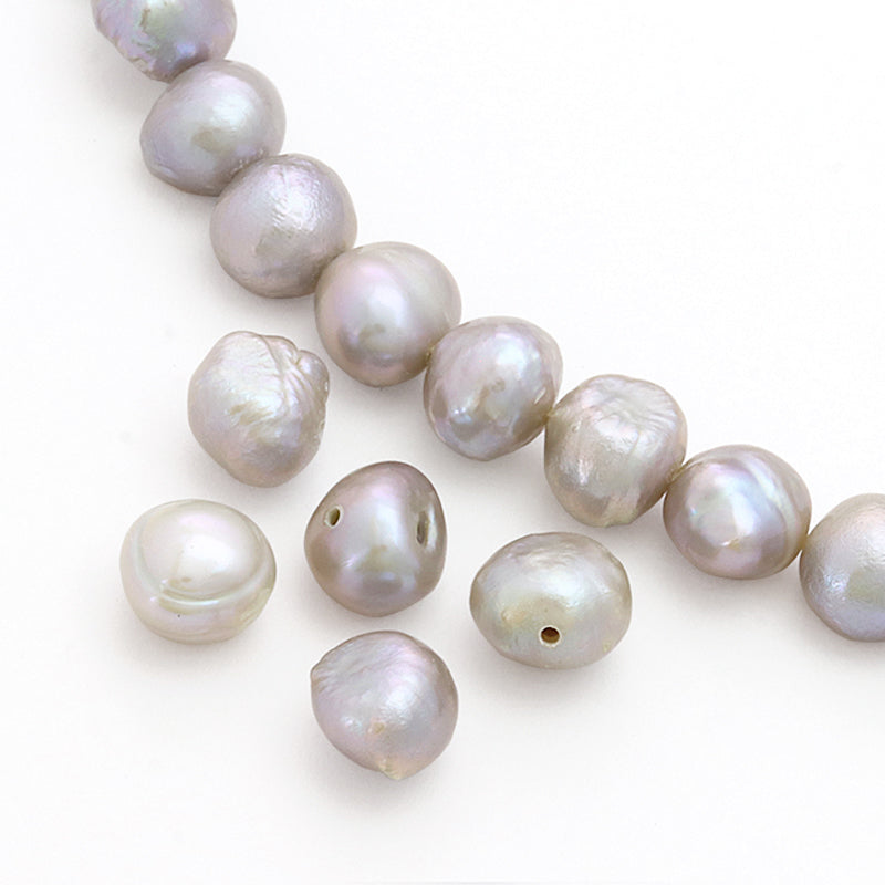 Freshwater pearl flat baroque gray