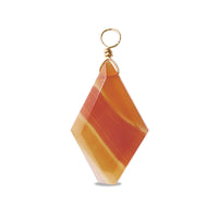 Natural stone glasses fastening charm slices carnelian (natural)