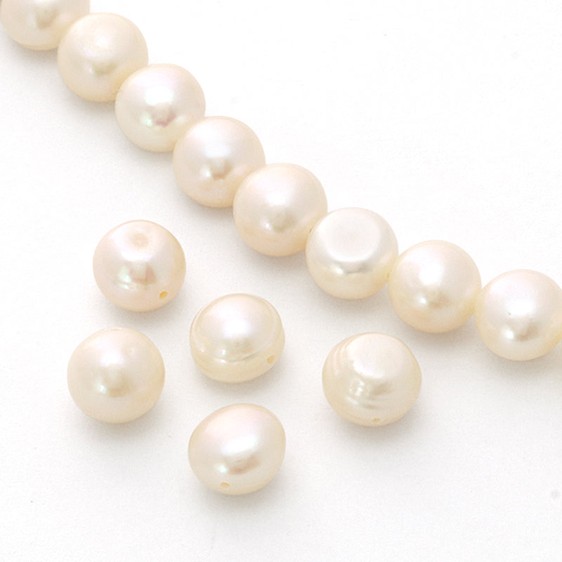 Freshwater pearl button flat back white