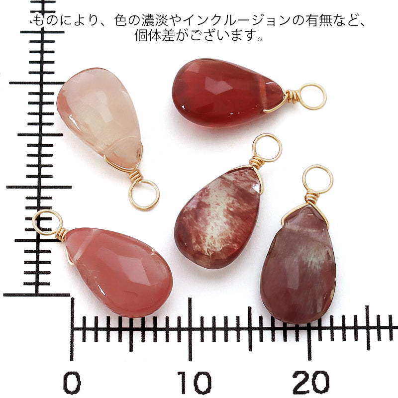 Natural stone glasses fasten charm flat shizukut Andecin (natural)