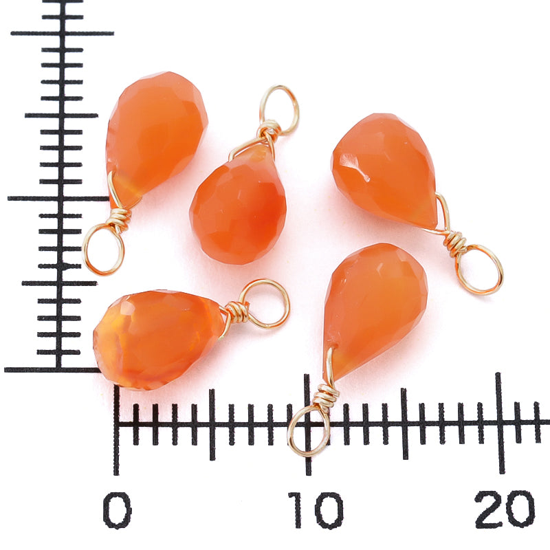 Natural stone glasses fastening charm drop cutcarnelian (natural)