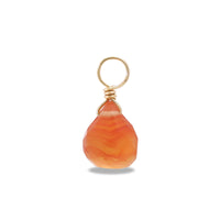 Natural stone glasses fastening charm drop cutcarnelian (natural)