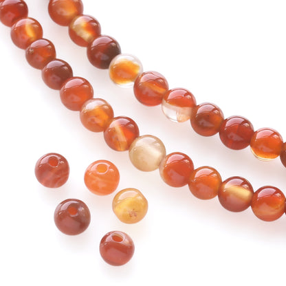 Natural stone round mixed carnelian (natural)