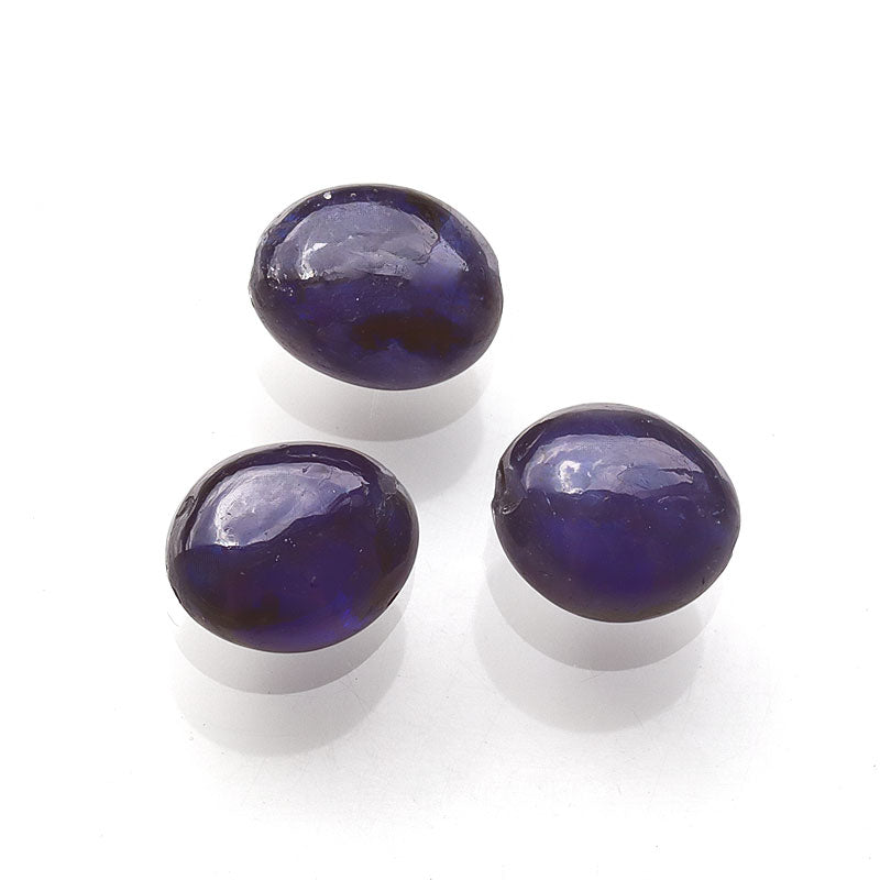 Natural stone oval blue sapphire (glass field) (natural)