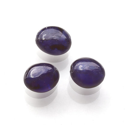 Natural stone oval blue sapphire (glass field) (natural)