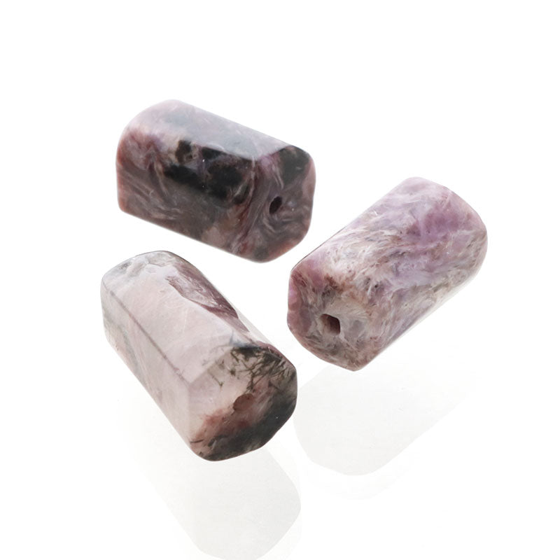 Natural stone tube charoite