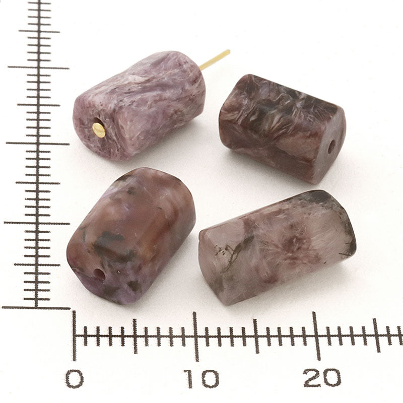 Natural stone tube charoite