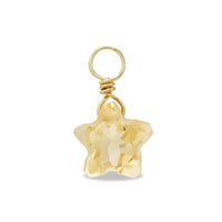 Natural stone glasses fastening charm star cut citrine (natural)