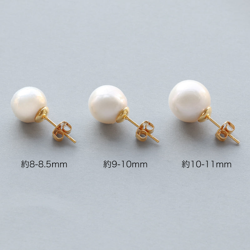 Freshwater pearl round one hole white