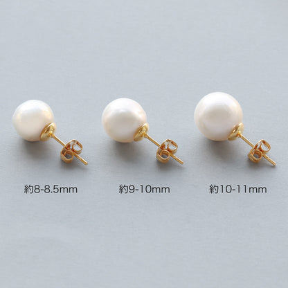 Freshwater pearl round one hole white