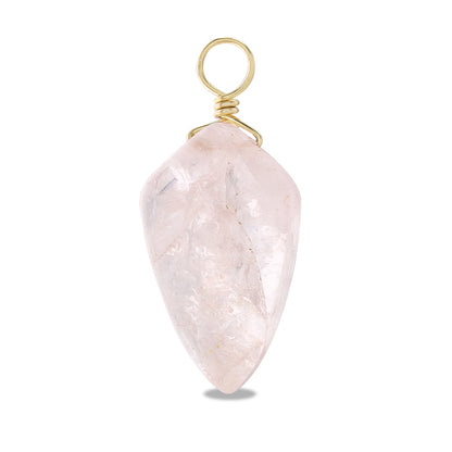 Natural stone Glasses Clasp Charm Dagger Morganite