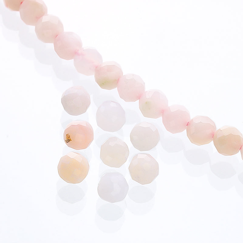 Natural stone round cut pink opal (natural)