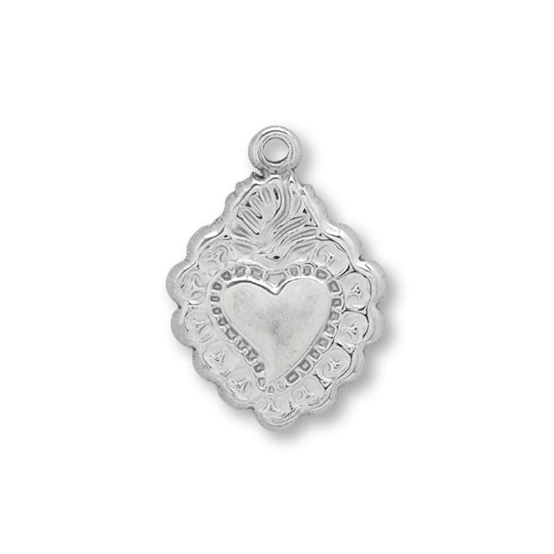 Stainless Steel Charm Heart 1 Fabric