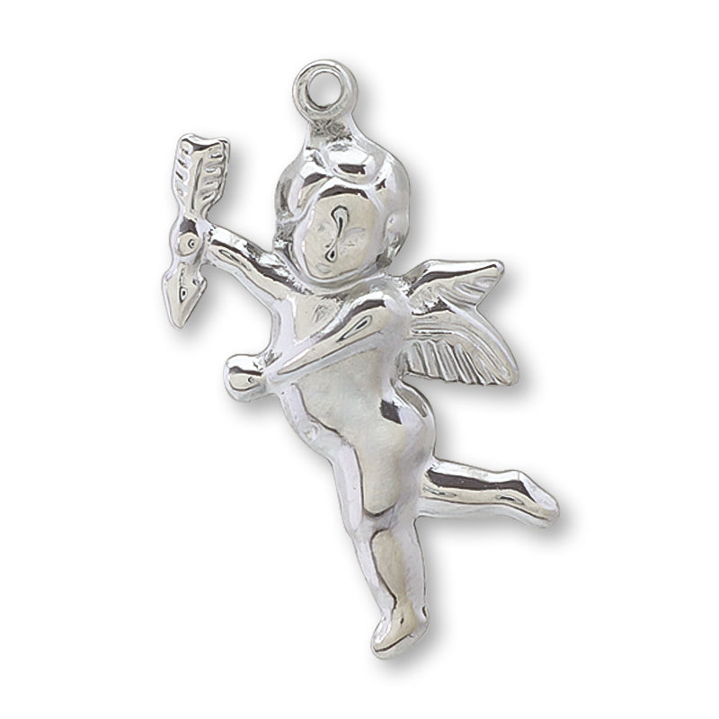 Stainless Steel Charm Angel Fabric