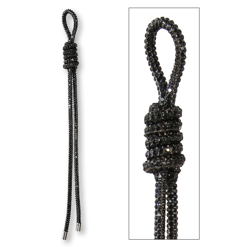 Tassel with rhinestones, black