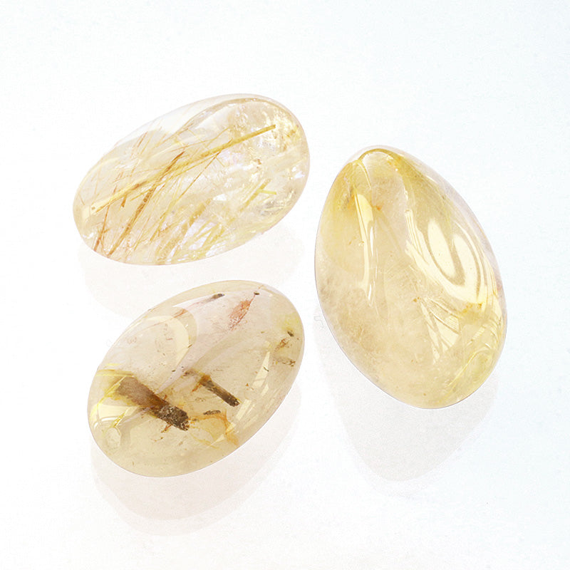 コブ形状 水晶 Natural stone tumbled rutilated quartz (natural) – 貴和製作所