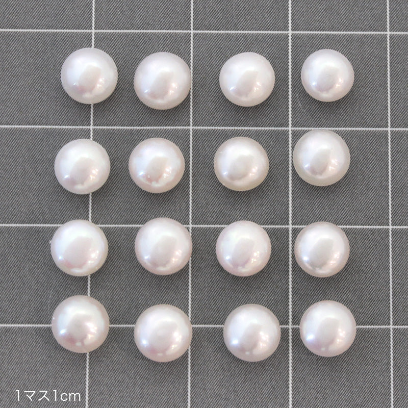 淡水パール ボタン 片穴　ホワイト