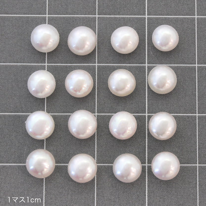 淡水パール ボタン 片穴　ホワイト