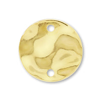 Metal parts embossed round 2 holes gold