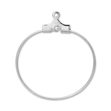 Wire hoop rhodium color