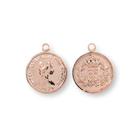 Metal charm T-154 pink gold