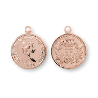 Metal charm T-155 pink gold