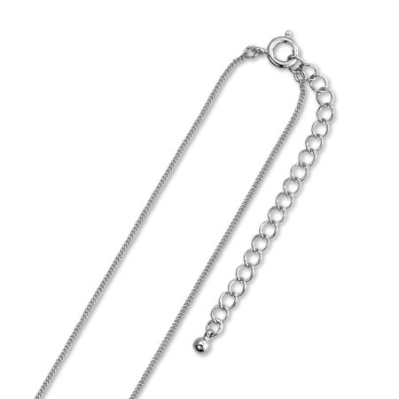Chain necklace 130SRA (with adjuster) rhodium color