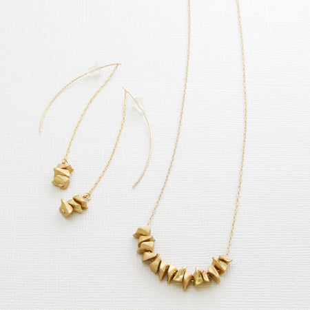 Metal Sazare beads matte gold