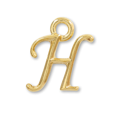 Charm initial basic h gold