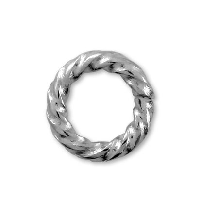 Design round jump ring twist No.6 rhodium color