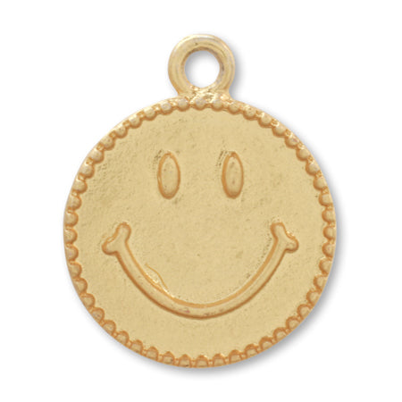 Charm initial plate smile mat gold