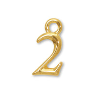 Charm number small 2 gold