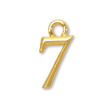 Charm number small 7 gold