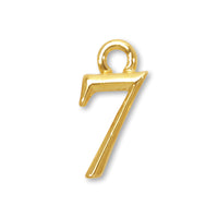 Charm number small 7 gold