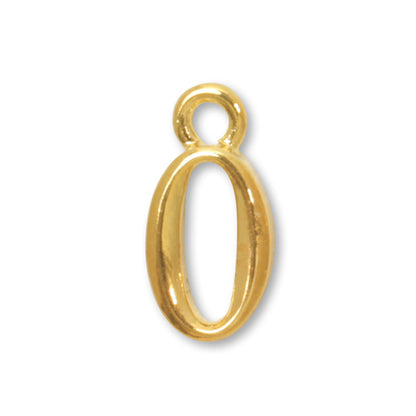 Charm number small 0 gold
