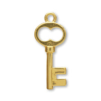 Charm lucky oval key 1 ring gold